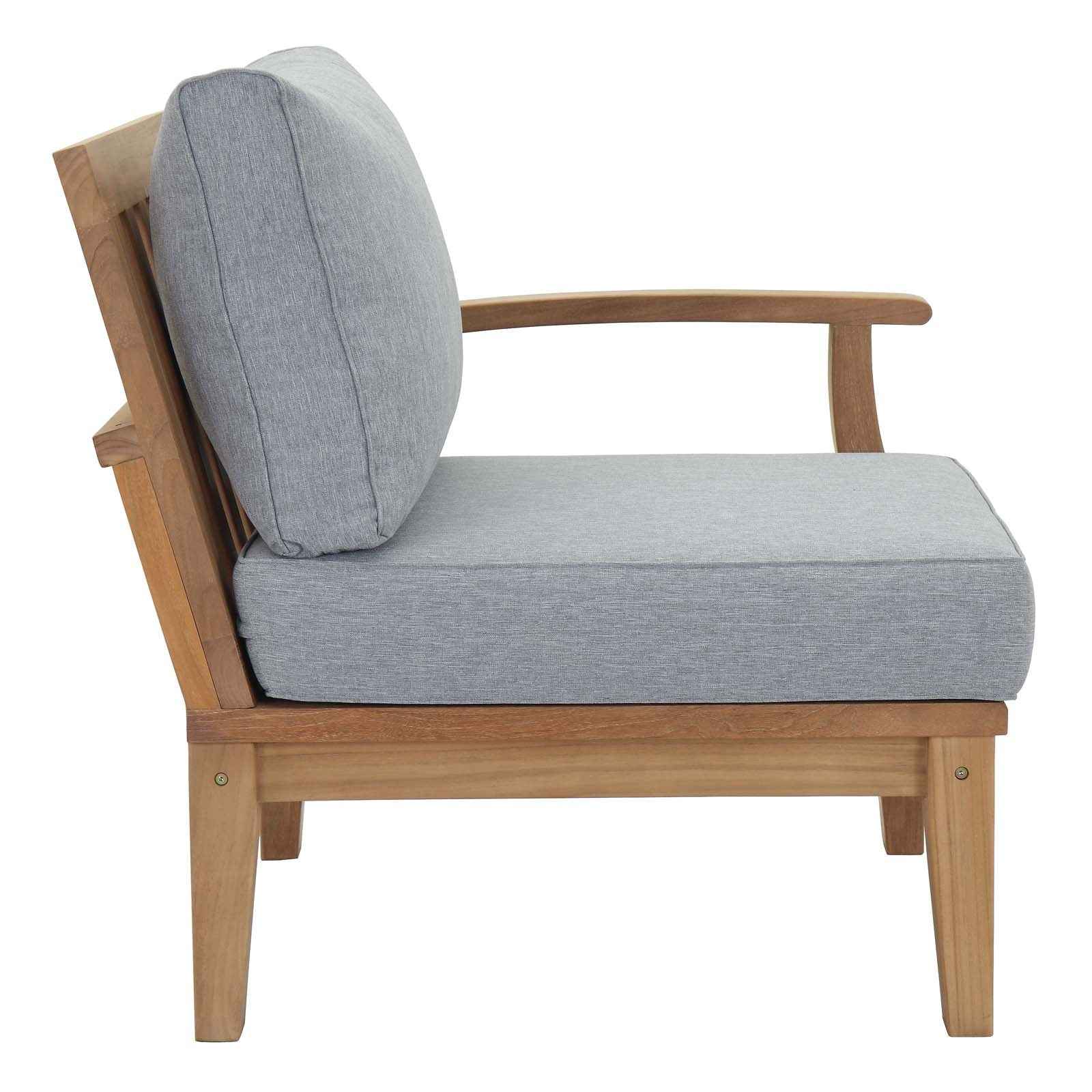 Patio Teak Furniture Set - Patio Elegance Marina 10-Piece Outdoor Teak Patio Set with Grey Cushions - The Vitality Estate