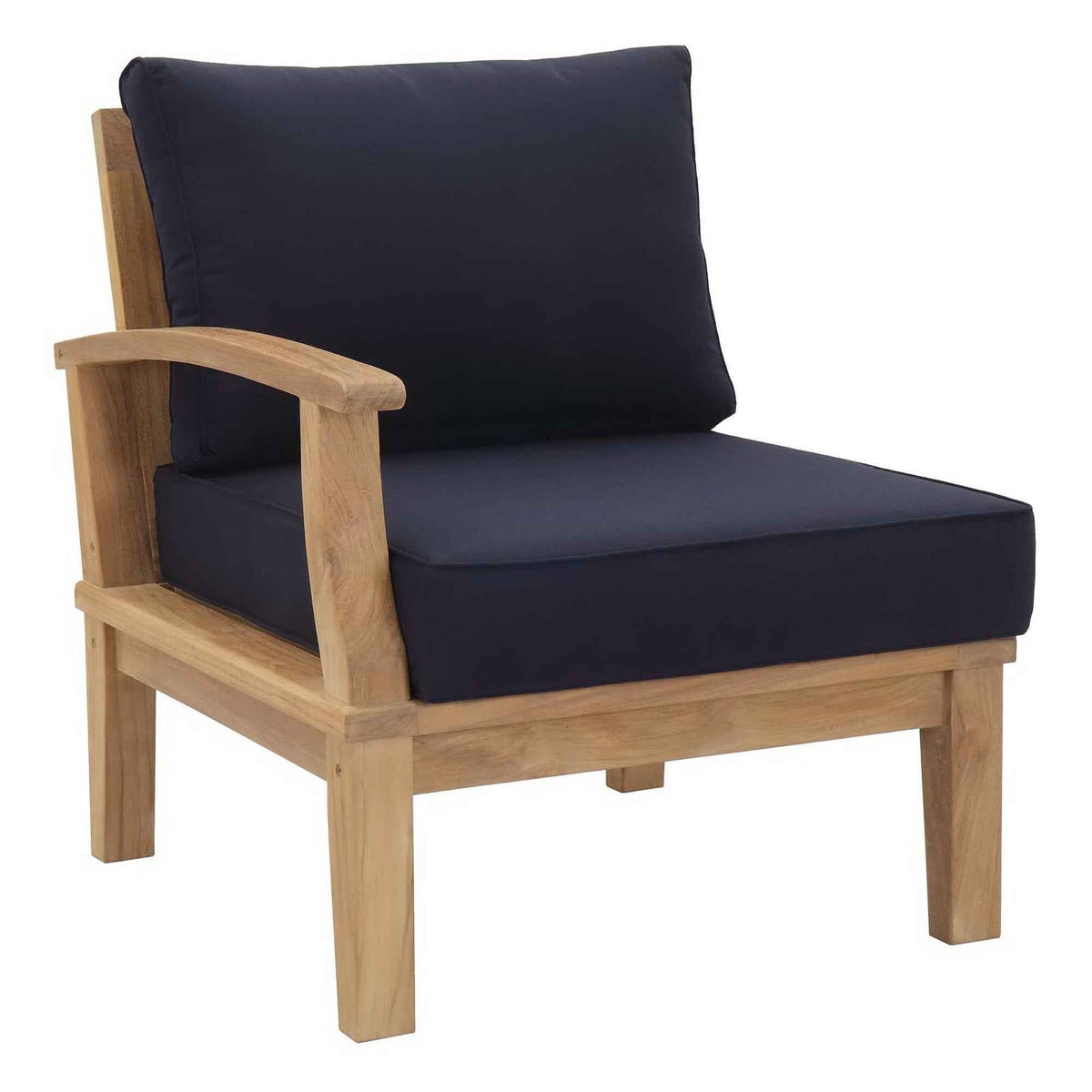 Patio Teak Sectional Set - Patio Elegance Marina 8-Piece Outdoor Teak Sectional Set by Modway - The Vitality Estate
