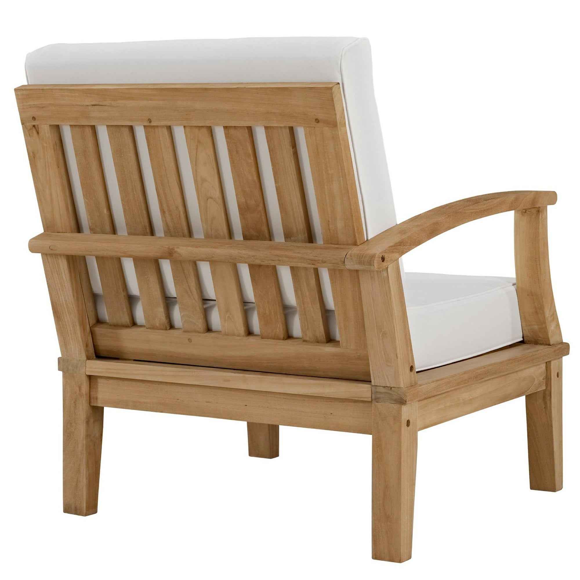 Patio Teak Sectional Set - Patio Elegance Marina 8-Piece Outdoor Teak Sectional Set by Modway - The Vitality Estate