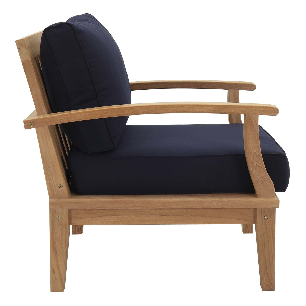 Patio Teak Set - Patio Elegance Marina 10-Piece Outdoor Set with Navy Cushions - The Vitality Estate