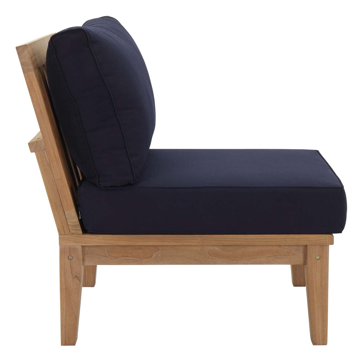 Patio Teak Set - Patio Elegance Marina 10-Piece Outdoor Set with Navy Cushions - The Vitality Estate