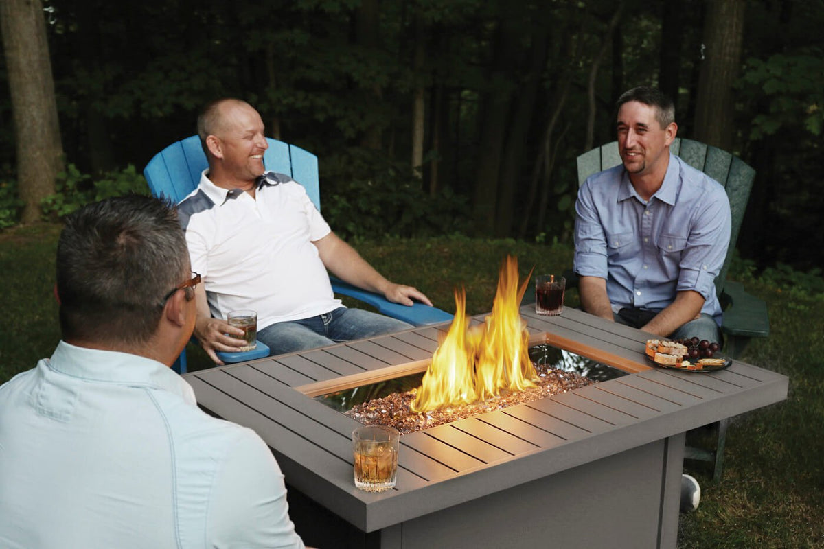 Patioflame Table - Patio Elegance Hamptons Rectangle Fire Table - The Vitality Estate