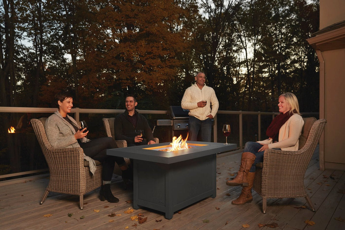 Patioflame Table - Patio Elegance Hamptons Rectangle Fire Table - The Vitality Estate
