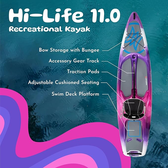 Perception Hi Life 11 | Sit on Top Kayak for Adults | Hybrid SUP Stand up Paddle Board Kayak | 11' - The Vitality Estate