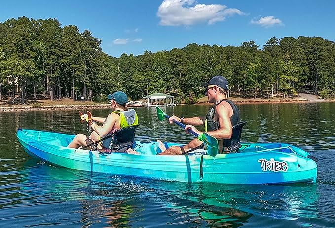 Perception Tribe 13.5 Sit on Top Tandem Kayak for All-Around Fun Large Rear Storage with Tie Downs - The Vitality Estate