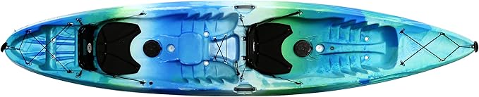 Perception Tribe 13.5 Sit on Top Tandem Kayak for All-Around Fun Large Rear Storage with Tie Downs - The Vitality Estate