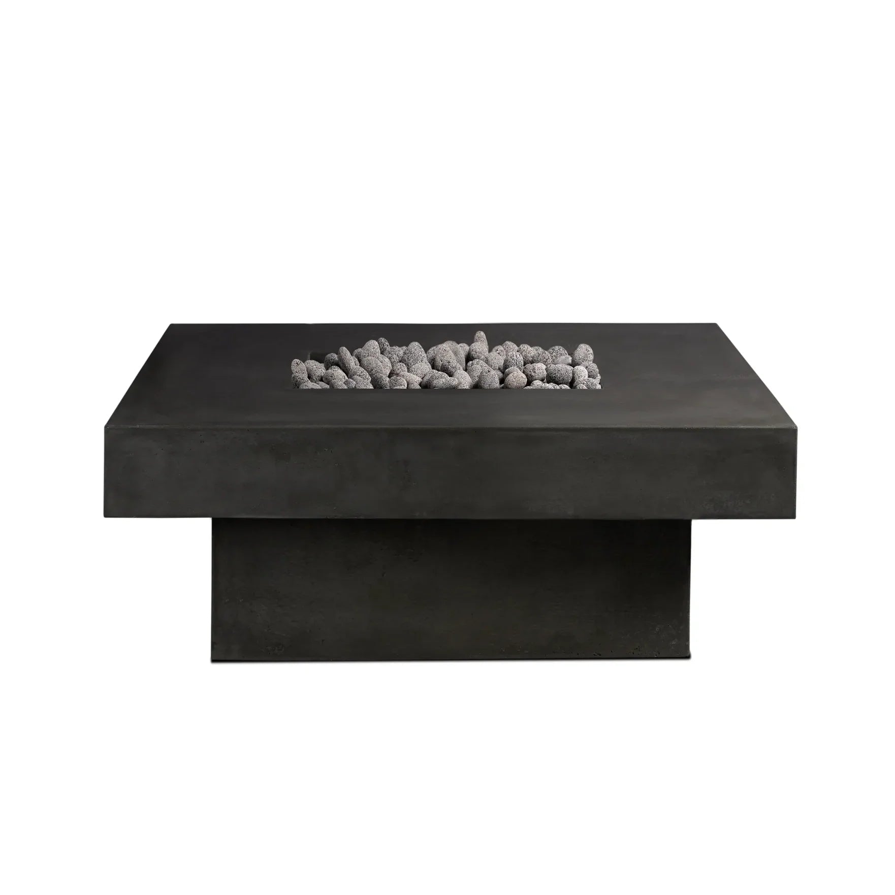 Platz - Square Concrete Fire Pit Table - The Vitality Estate