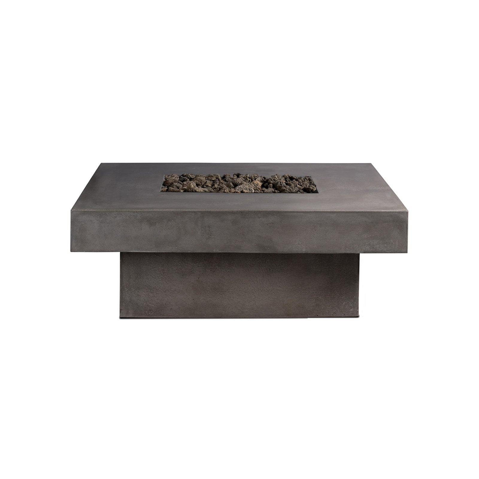 Platz - Square Concrete Fire Pit Table - The Vitality Estate