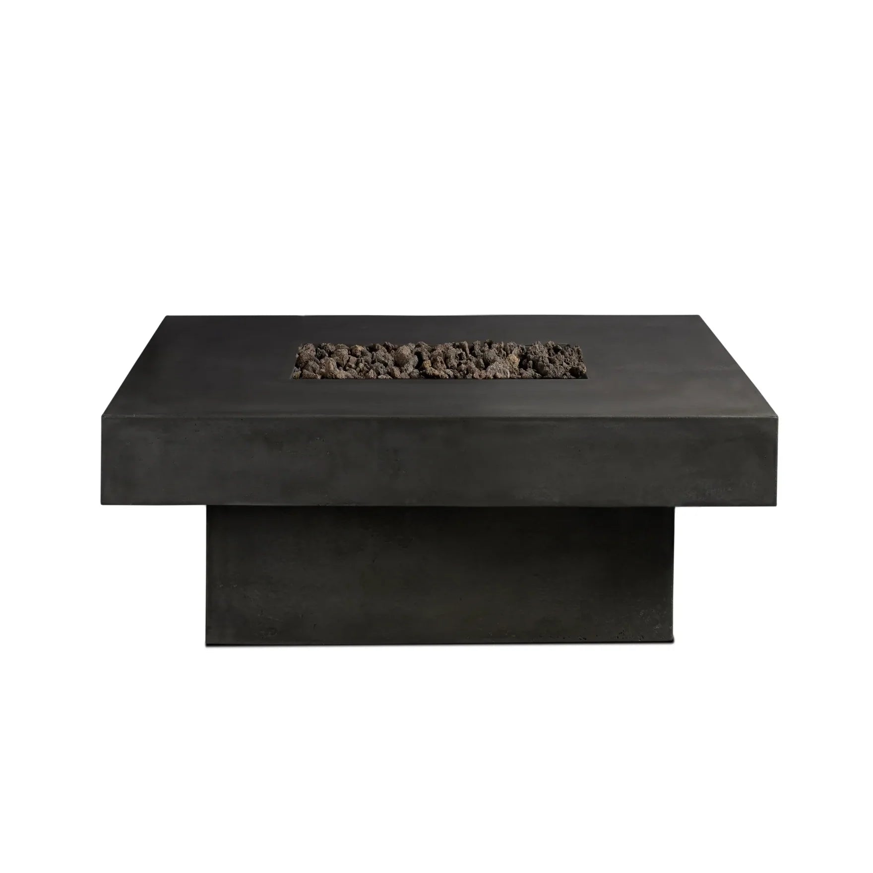 Platz - Square Concrete Fire Pit Table - The Vitality Estate
