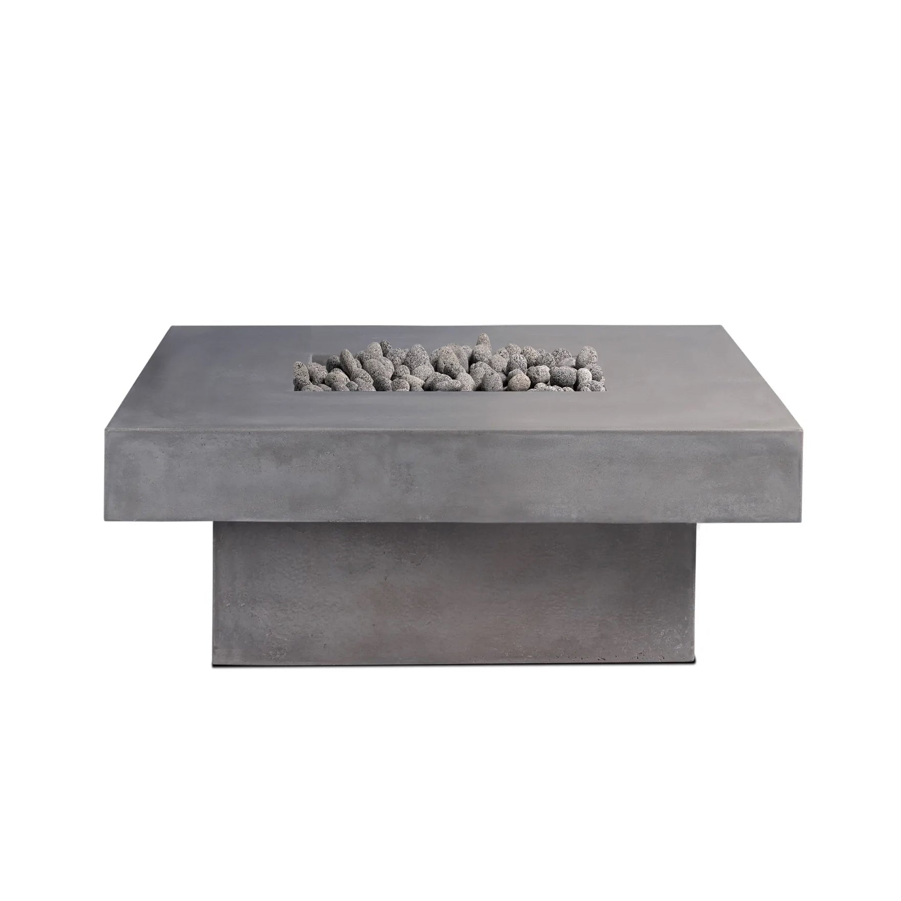 Platz - Square Concrete Fire Pit Table - The Vitality Estate
