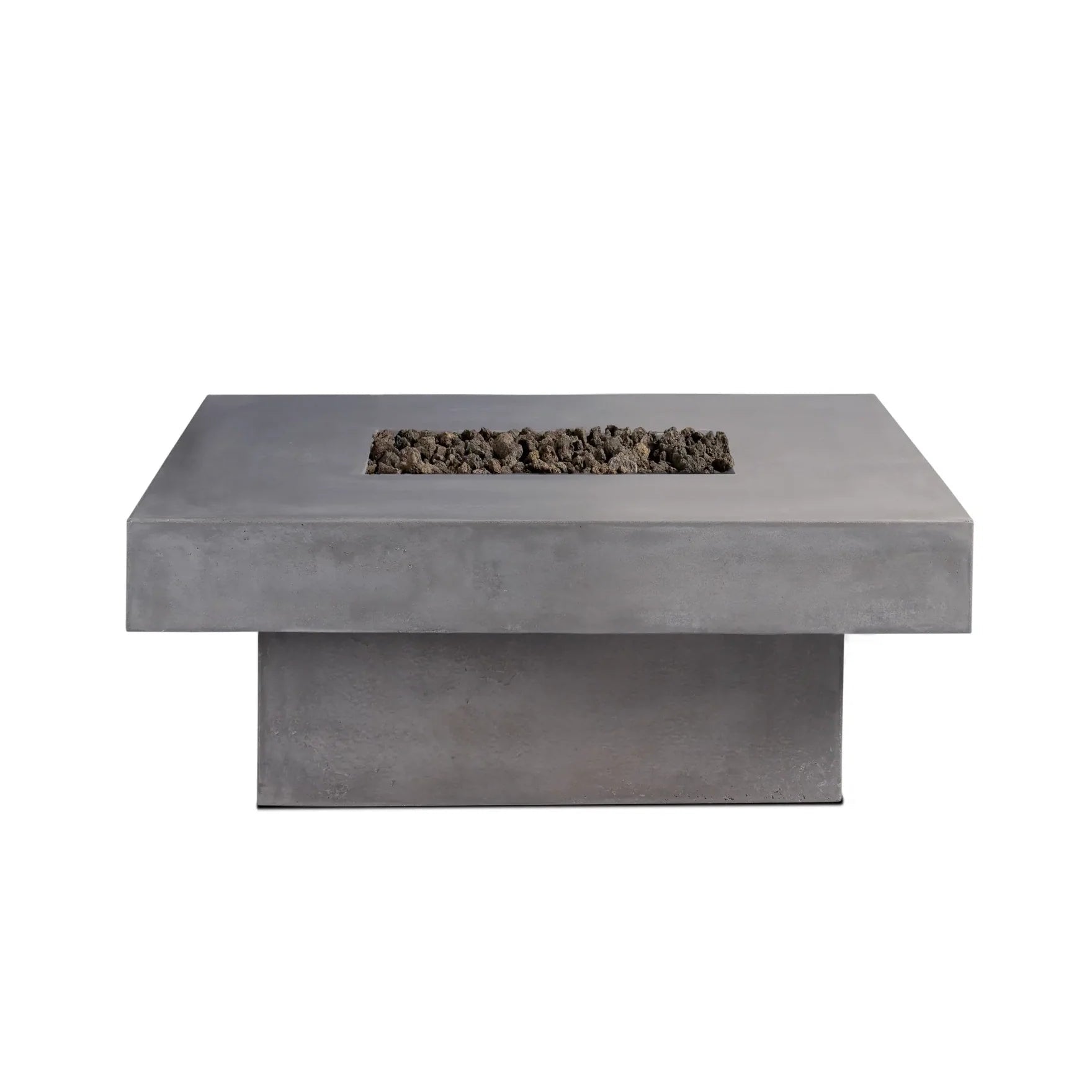 Platz - Square Concrete Fire Pit Table - The Vitality Estate