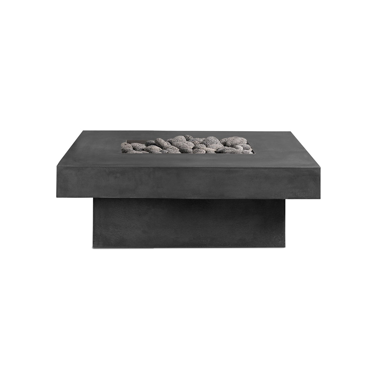 Platz - Square Concrete Fire Pit Table - The Vitality Estate
