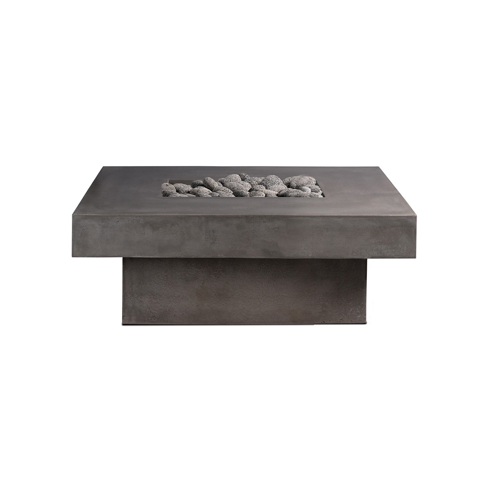 Platz - Square Concrete Fire Pit Table - The Vitality Estate