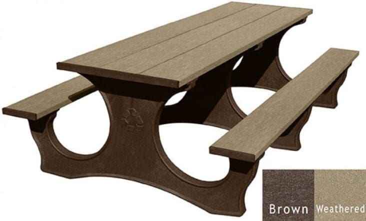 Polly Tuff ADA-Friendly Picnic Table – Durable 8 Ft Easy Access Outdoor Seating - The Vitality Estate