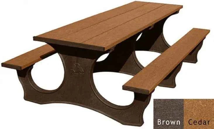 Polly Tuff ADA-Friendly Picnic Table – Durable 8 Ft Easy Access Outdoor Seating - The Vitality Estate