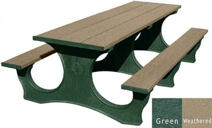 Polly Tuff ADA-Friendly Picnic Table – Durable 8 Ft Easy Access Outdoor Seating - The Vitality Estate