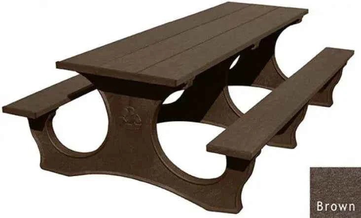 Polly Tuff ADA-Friendly Picnic Table – Durable 8 Ft Easy Access Outdoor Seating - The Vitality Estate