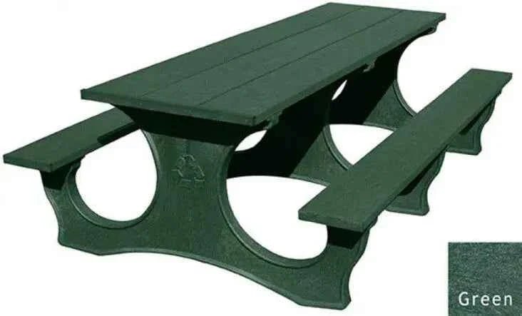 Polly Tuff ADA-Friendly Picnic Table – Durable 8 Ft Easy Access Outdoor Seating - The Vitality Estate