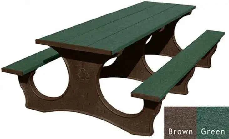 Polly Tuff ADA-Friendly Picnic Table – Durable 8 Ft Easy Access Outdoor Seating - The Vitality Estate