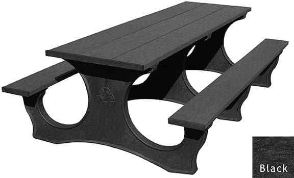 Polly Tuff ADA-Friendly Picnic Table – Durable 8 Ft Easy Access Outdoor Seating - The Vitality Estate