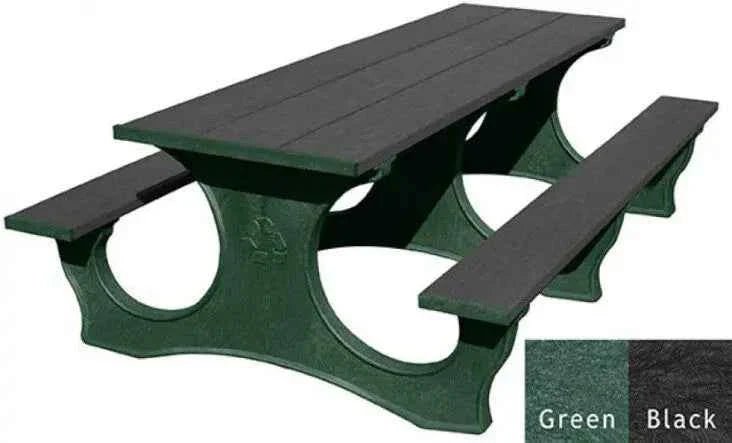 Polly Tuff ADA-Friendly Picnic Table – Durable 8 Ft Easy Access Outdoor Seating - The Vitality Estate