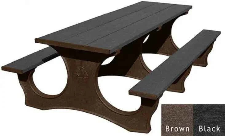 Polly Tuff ADA-Friendly Picnic Table – Durable 8 Ft Easy Access Outdoor Seating - The Vitality Estate