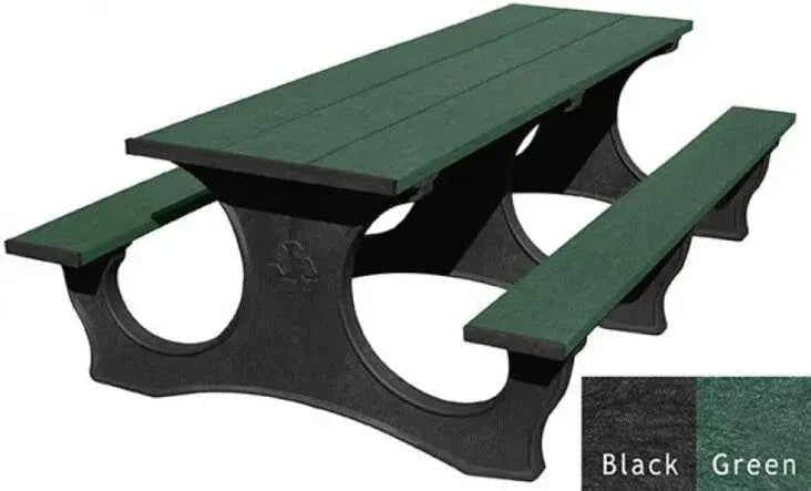 Polly Tuff ADA-Friendly Picnic Table – Durable 8 Ft Easy Access Outdoor Seating - The Vitality Estate