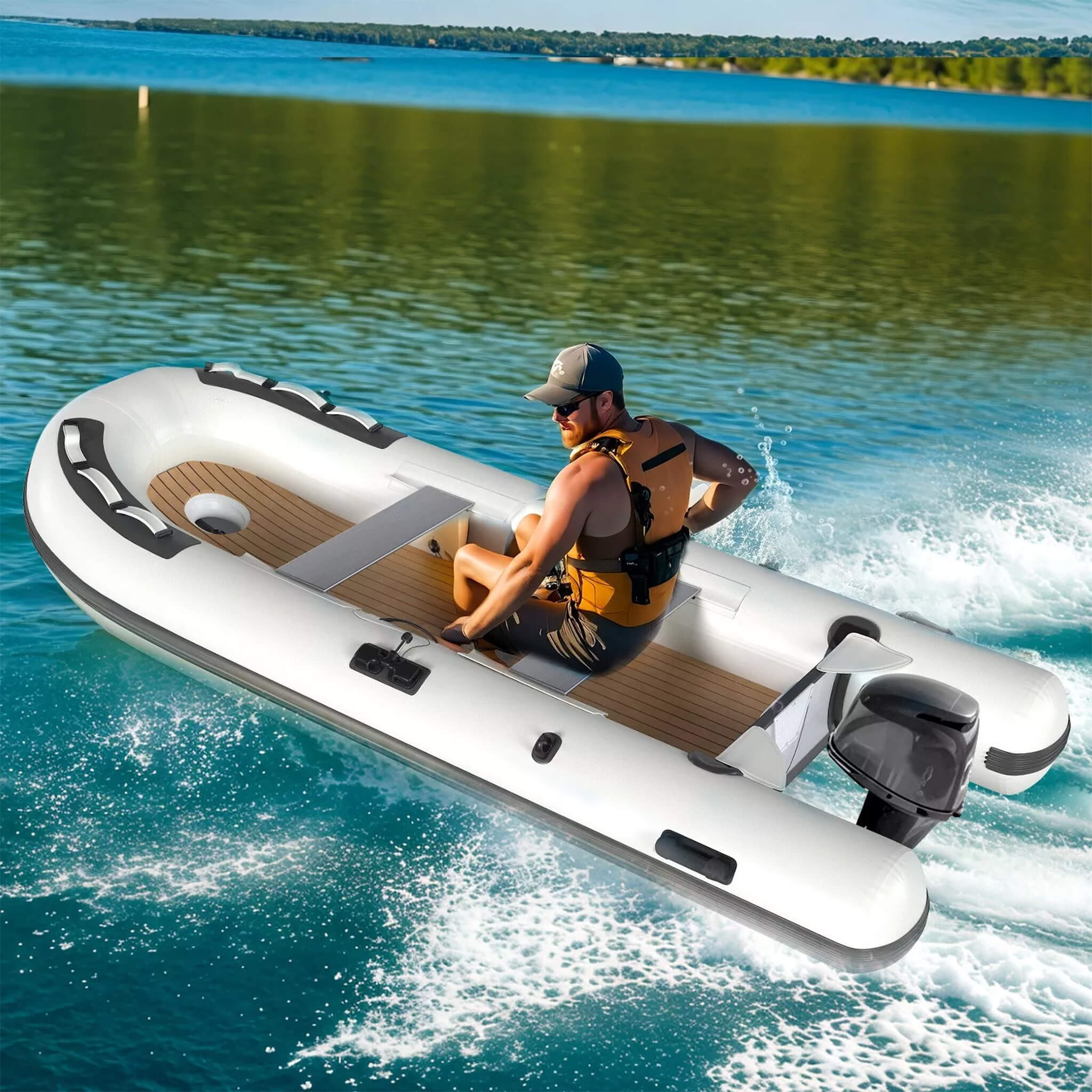 Portable Inflatable Dinghy Boat Kit With Accessories (SAK93784) - The Vitality Estate