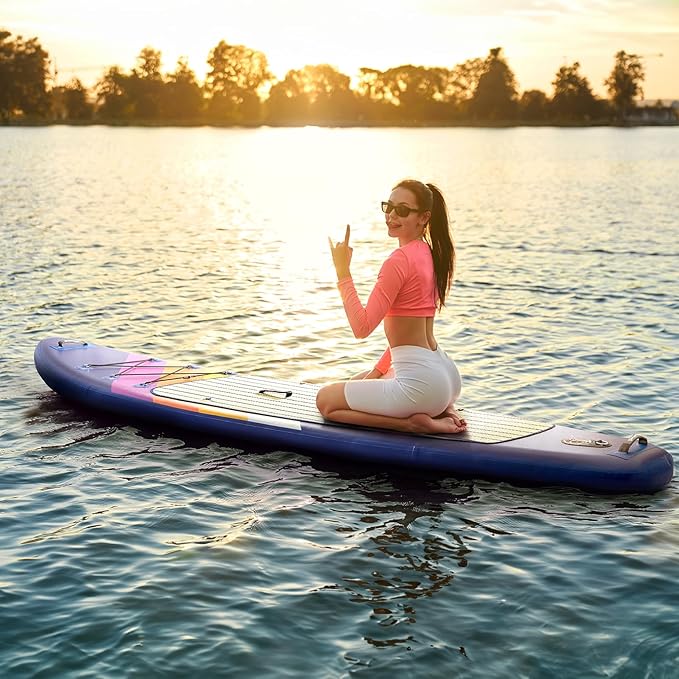 PORTAL SUP Inflatable Paddle Board for Adults 10'6'' Stand Up Paddleboard,Non-Slip Deck Blow up Paddle Boards with Adjustable Paddle, Carry Bag, and Repair Kit - The Vitality Estate