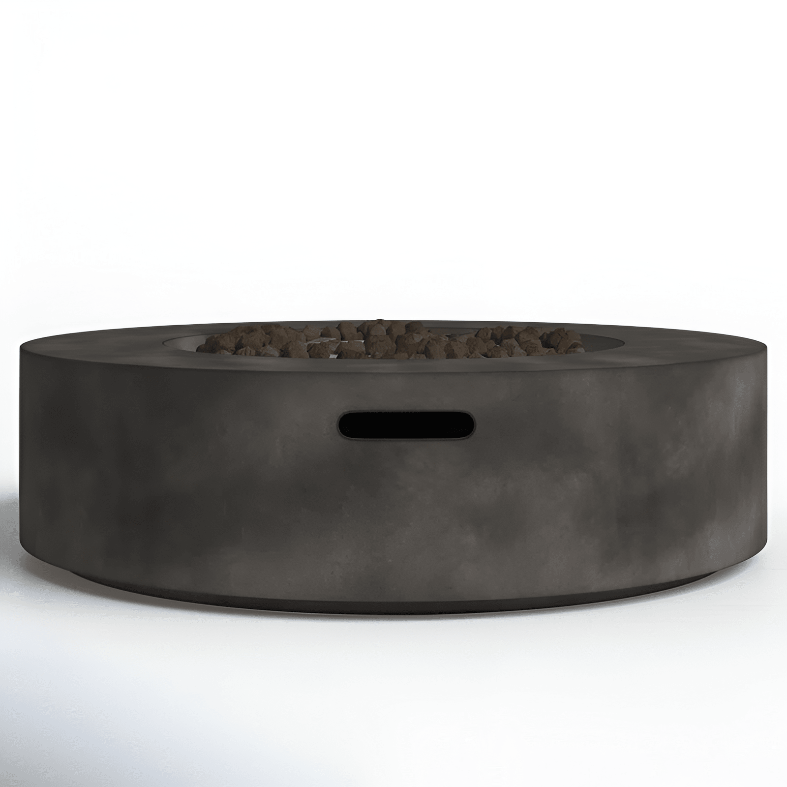 Rashid 12" H Fiber Reinforced Concrete Outdoor Fire Pit Table - The Vitality Estate