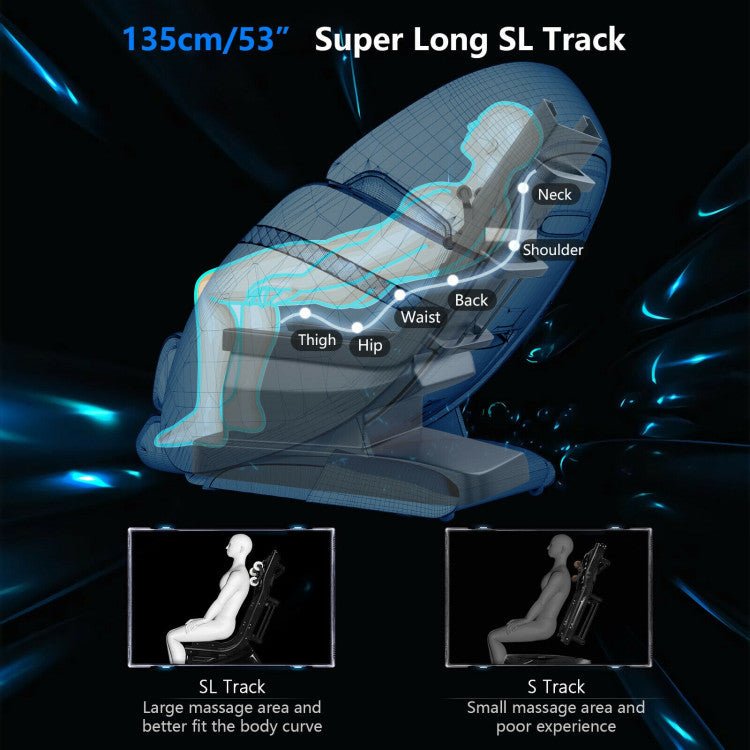 Relaxation 09 - Electric Zero Gravity Heated Massage Chair with SL Track - The Vitality Estate