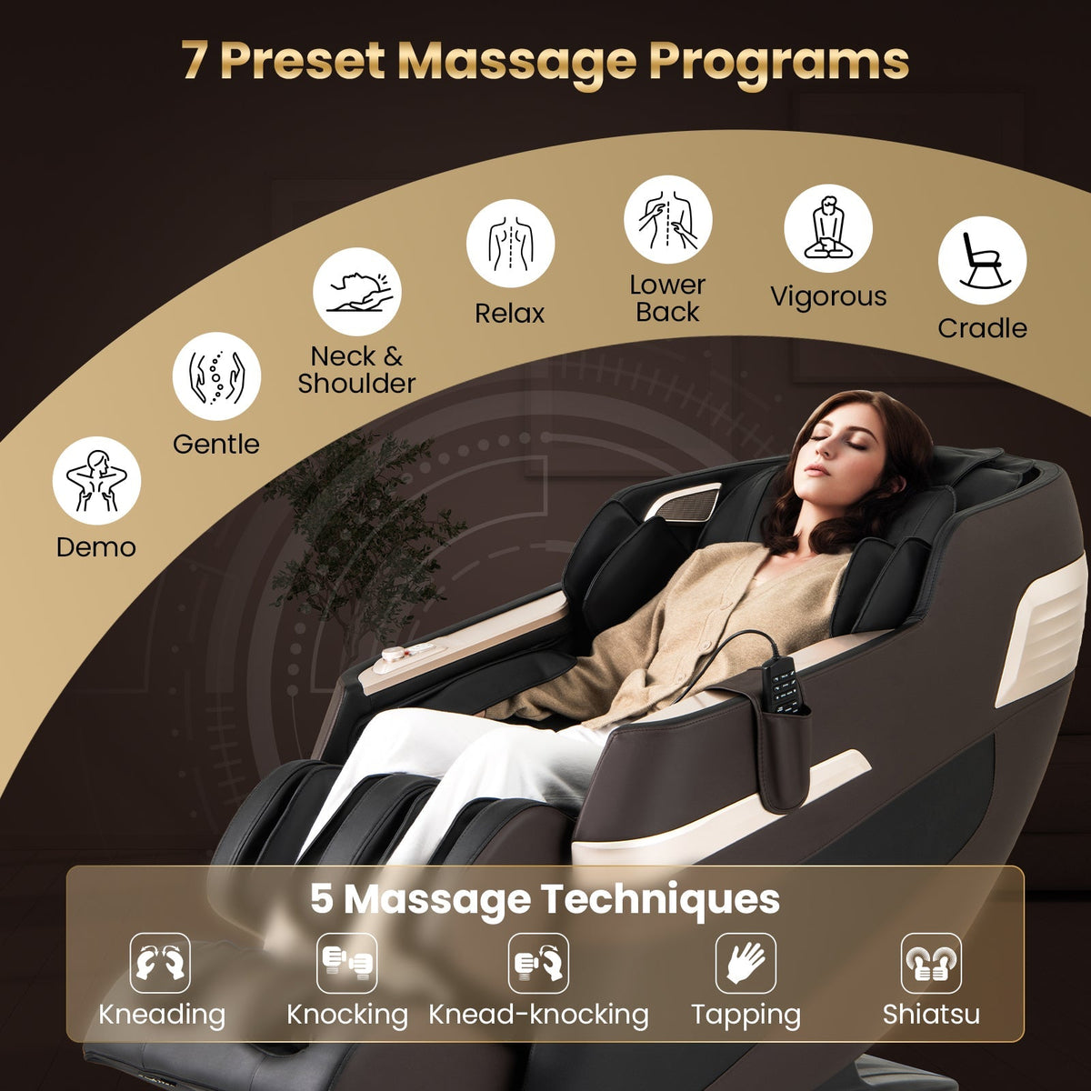 Relaxation 44 - Fully Body Massage Chair with Airbags and Waist Heater - The Vitality Estate