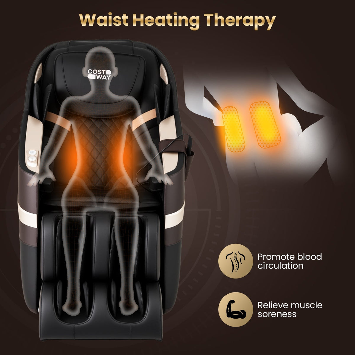 Relaxation 44 - Fully Body Massage Chair with Airbags and Waist Heater - The Vitality Estate