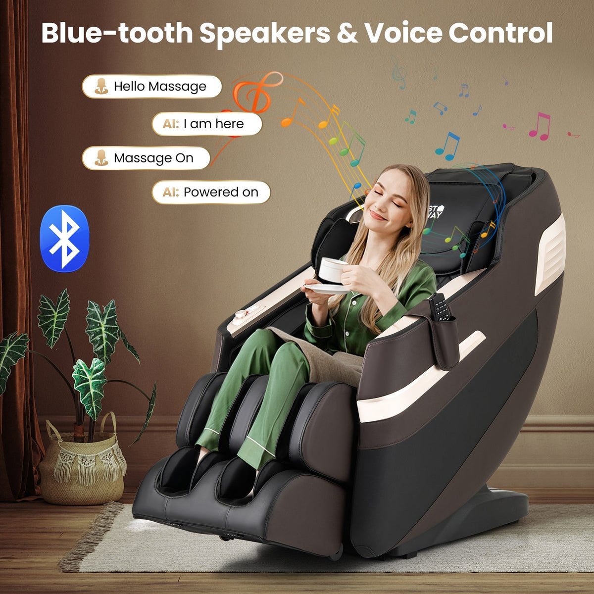 Relaxation 44 - Fully Body Massage Chair with Airbags and Waist Heater - The Vitality Estate