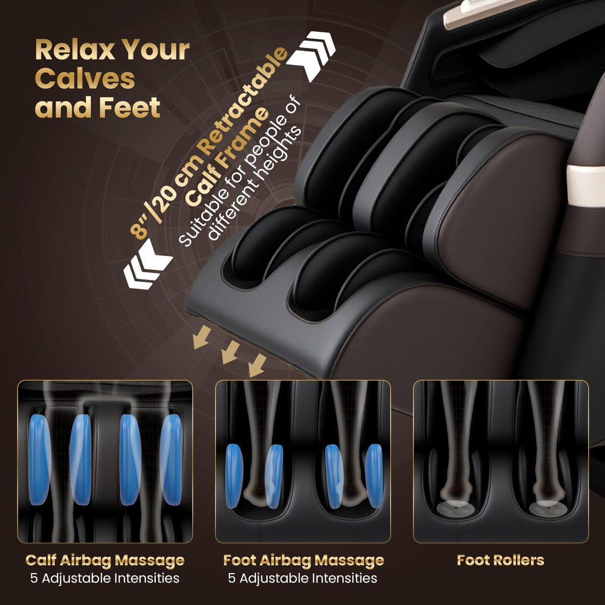 Relaxation 44 - Fully Body Massage Chair with Airbags and Waist Heater - The Vitality Estate