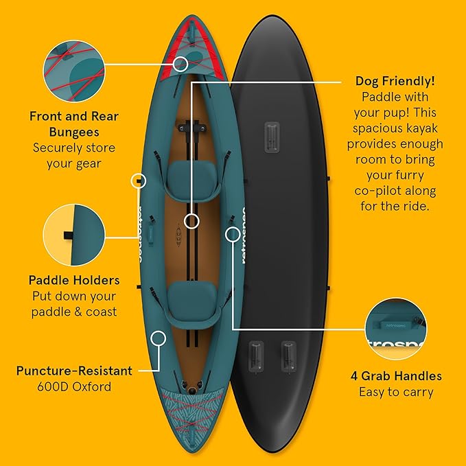 Retrospec Coaster Single & Tandem Inflatable Kayak - The Vitality Estate
