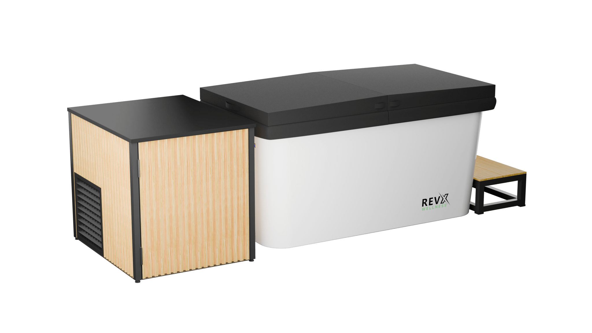 RevX Acrylic X Tub Cold Plunge + LUX High Performance Chiller and Filtration System - The Vitality Estate