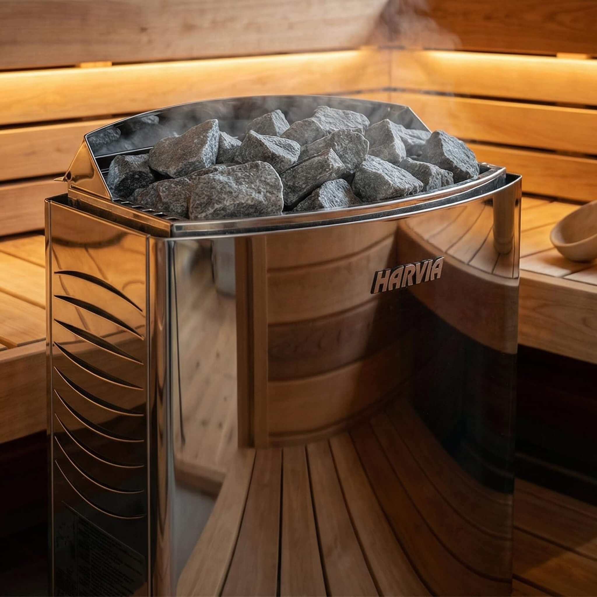 Rövia Elvaria 4-Person Indoor Canadian Red Cedar Infrared And Steam Sauna With 6KW Harvia Heater [Made-To-Order] (SAK93528) - The Vitality Estate