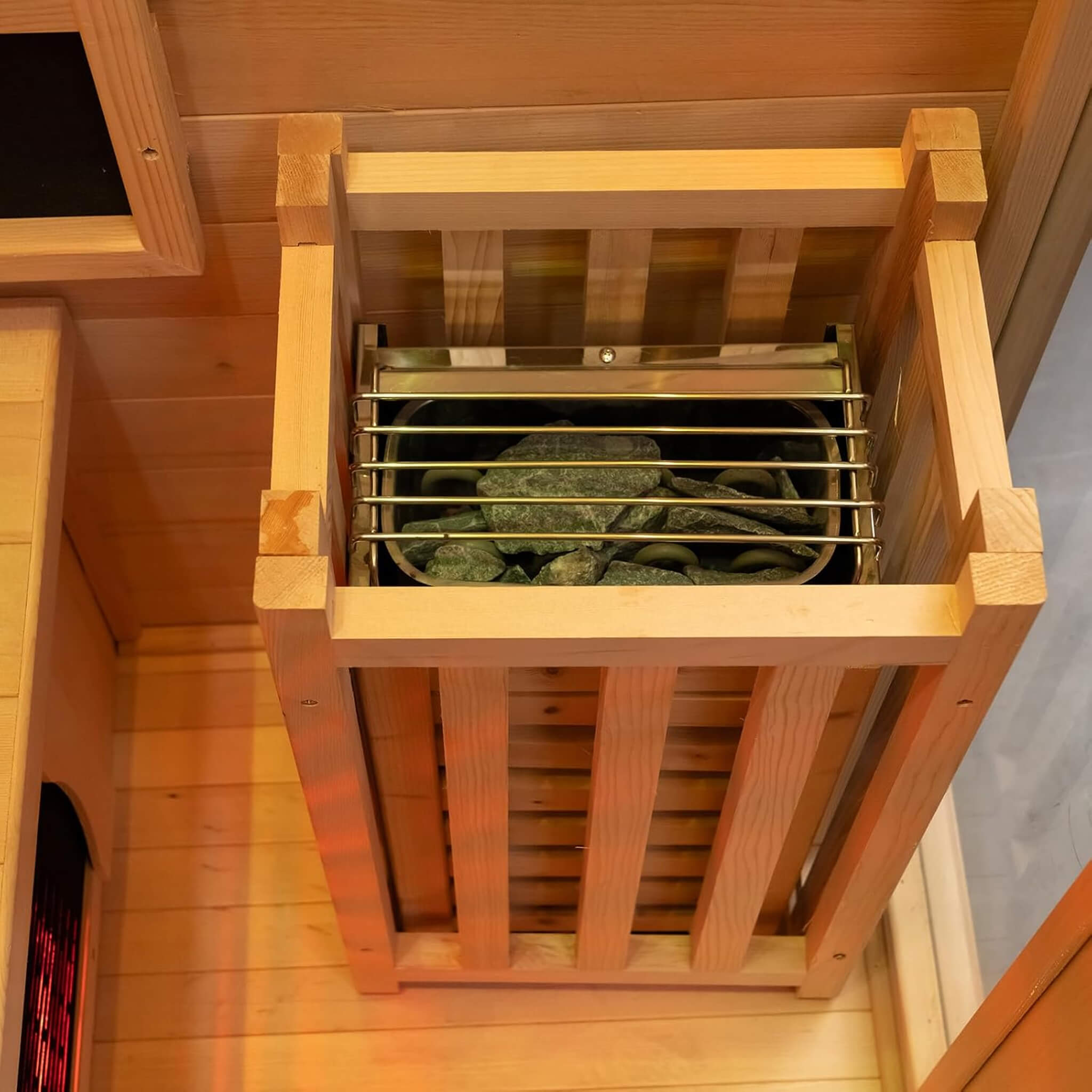Rövia Luma 2-Person Indoor Hybrid Sauna Room With Infrared And 3.5KW Steam Heater (SAK83750) - The Vitality Estate