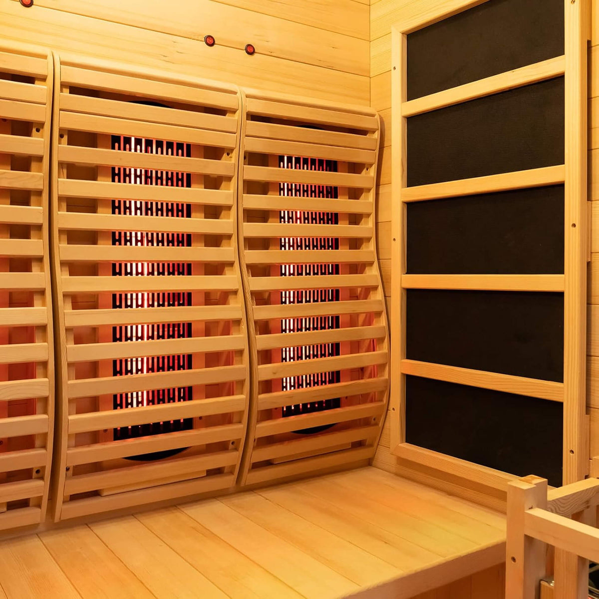 Rövia Luma 2-Person Indoor Hybrid Sauna Room With Infrared And 3.5KW Steam Heater (SAK83750) - The Vitality Estate