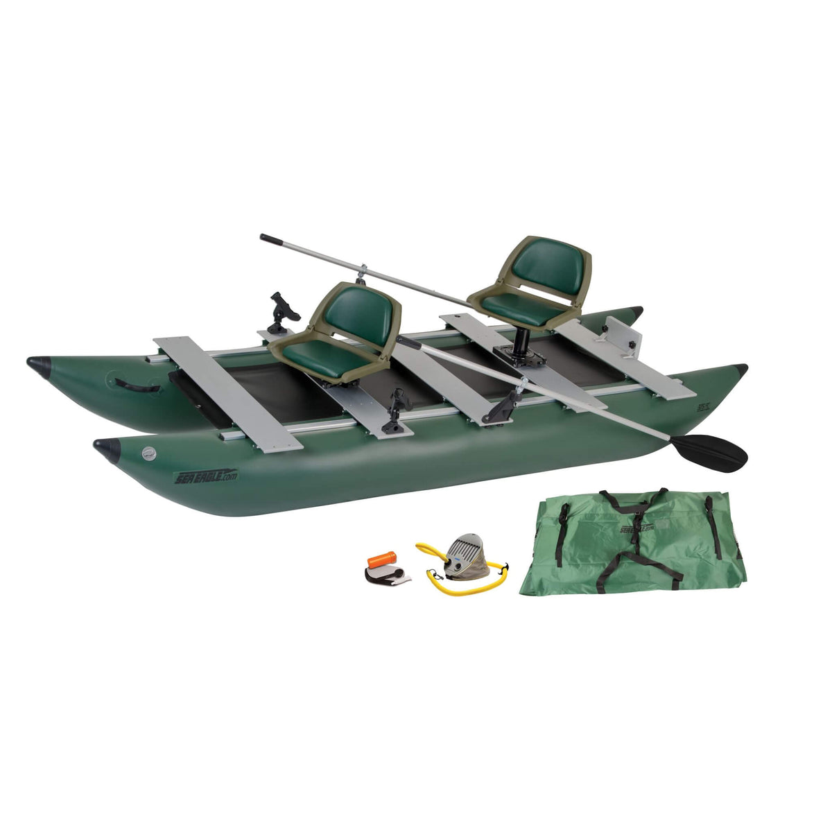 Sea Eagle 375FC FoldCat 2-Persons Inflatable Fishing Lightweight Pontoon Boat [375FCK] (SAK34652) - The Vitality Estate