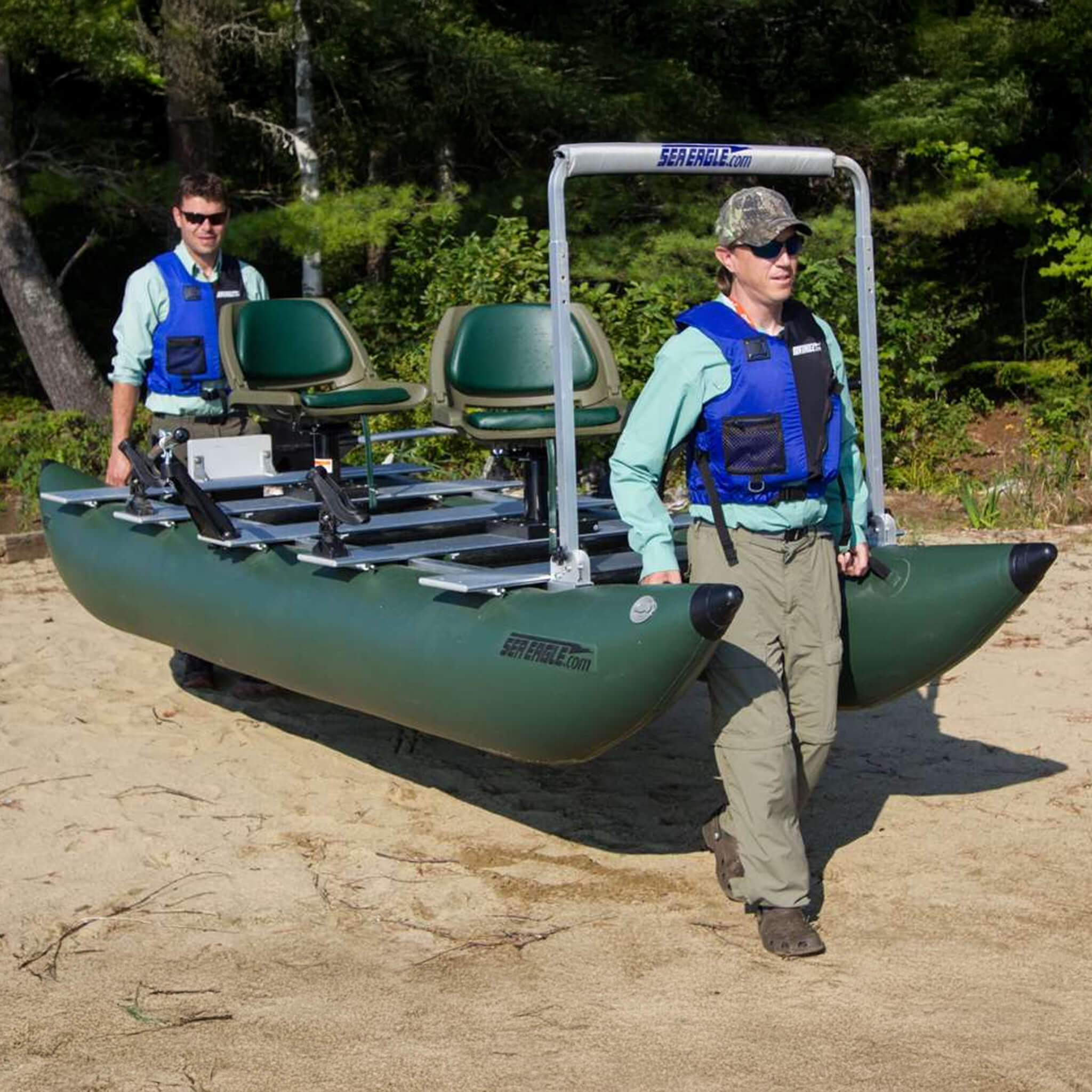Sea Eagle 375FC FoldCat 2-Persons Inflatable Fishing Lightweight Pontoon Boat [375FCK] (SAK34652) - The Vitality Estate