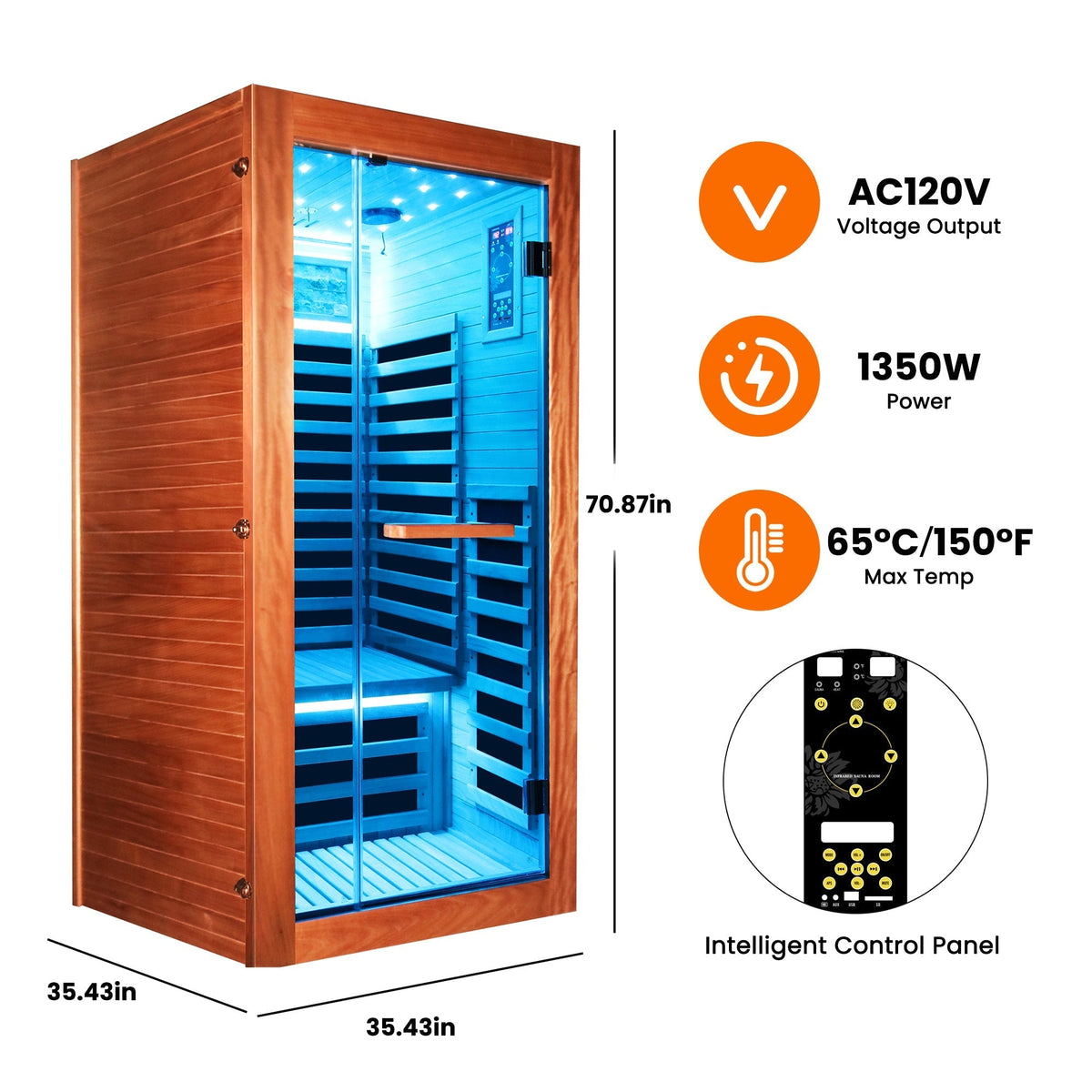 Single-person sauna room - The Vitality Estate
