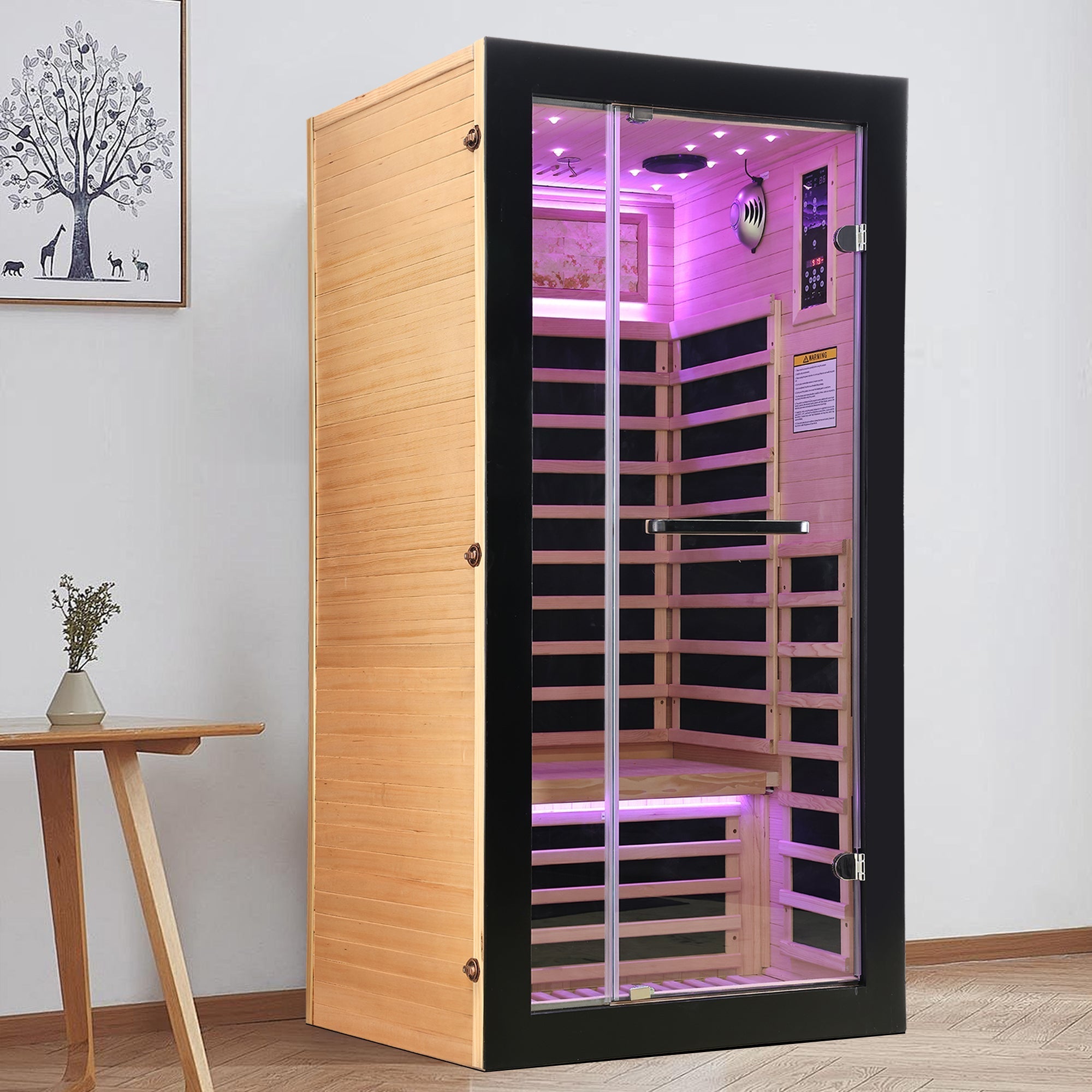 Single-person starlight ceiling lighting sauna - The Vitality Estate