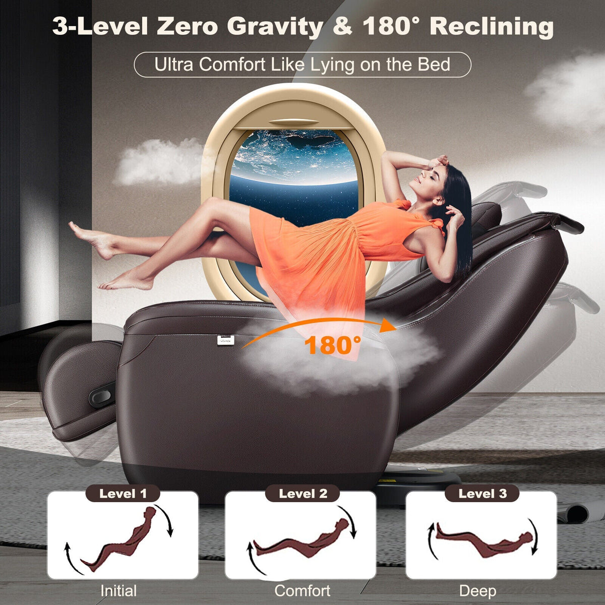Soothe 26 - Full Body Zero Gravity Massage Chair with Pillow - The Vitality Estate