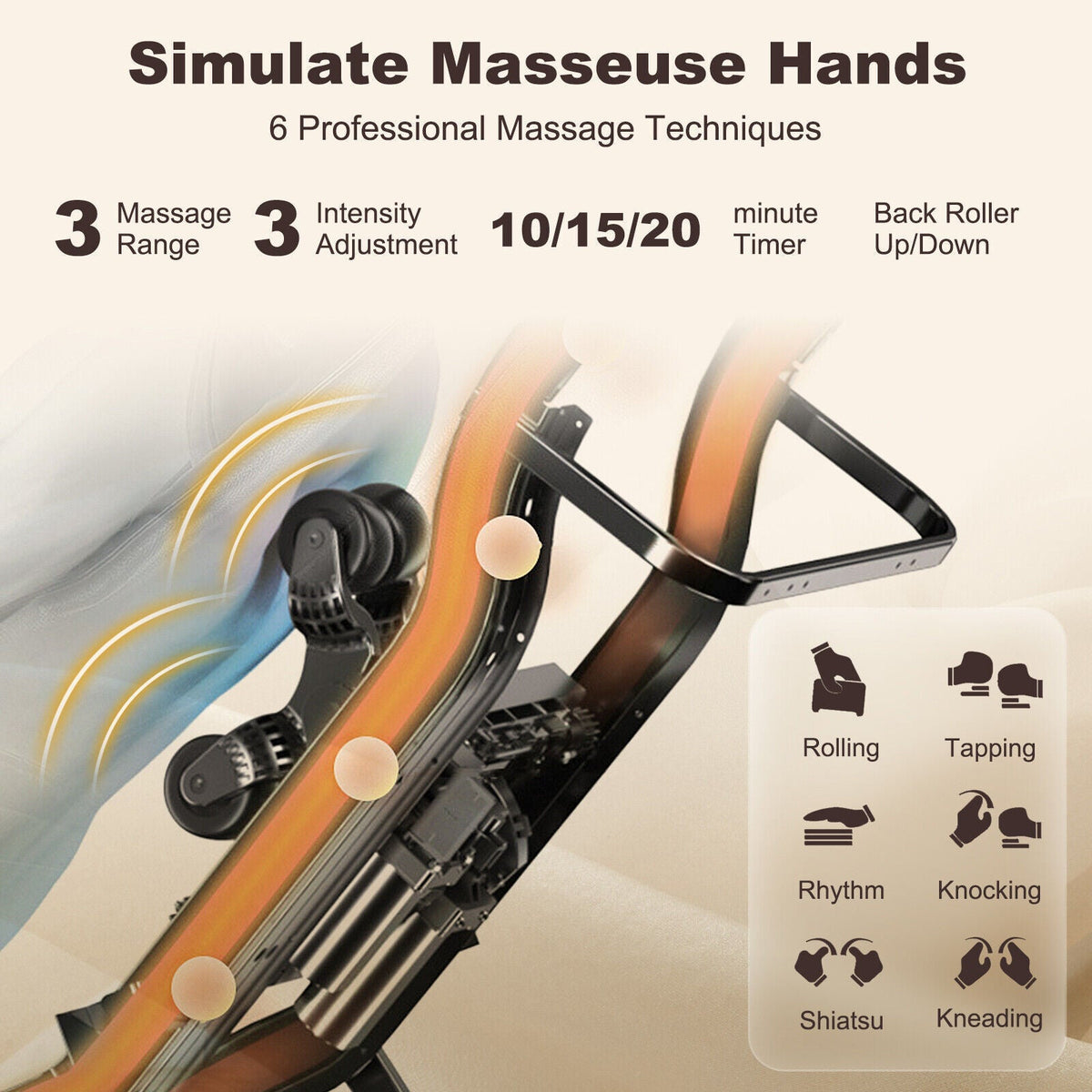 Soothe 26 - Full Body Zero Gravity Massage Chair with Pillow - The Vitality Estate