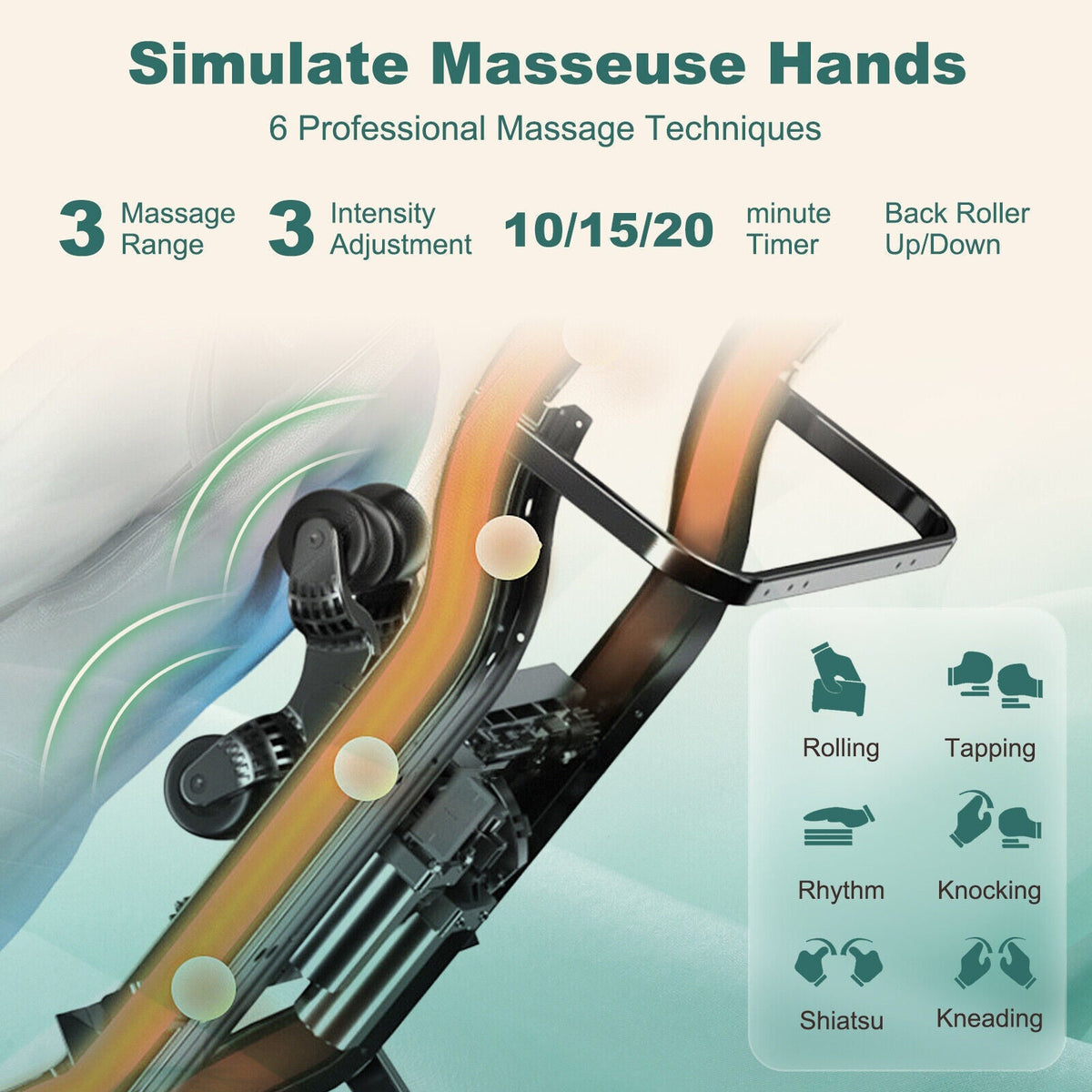Soothe 26 - Full Body Zero Gravity Massage Chair with Pillow - The Vitality Estate
