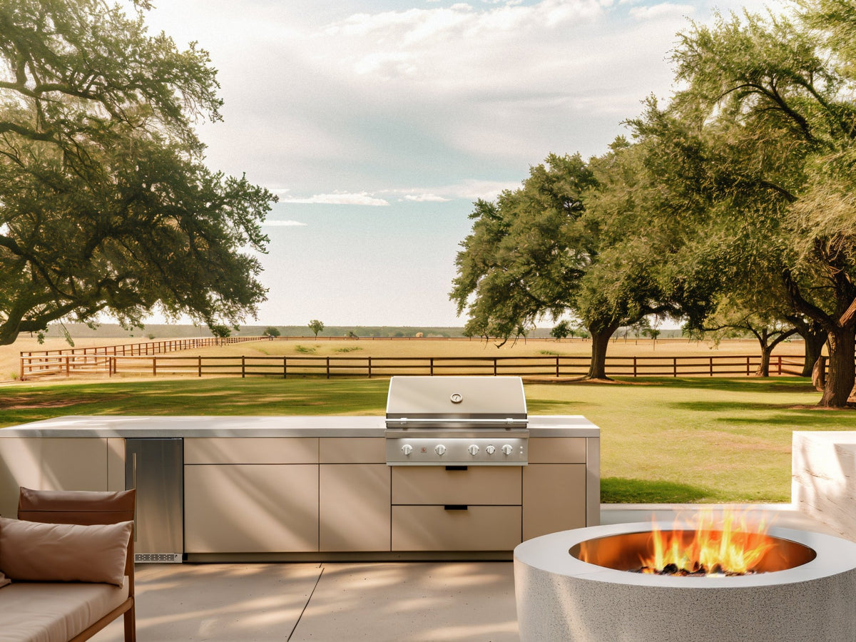 Summerset Quest 36-Inch 3-Burner Freestanding Gas Grill with Rear Infrared Burner, Rotisserie Kit & Drop-In Griddle Plate - The Vitality Estate