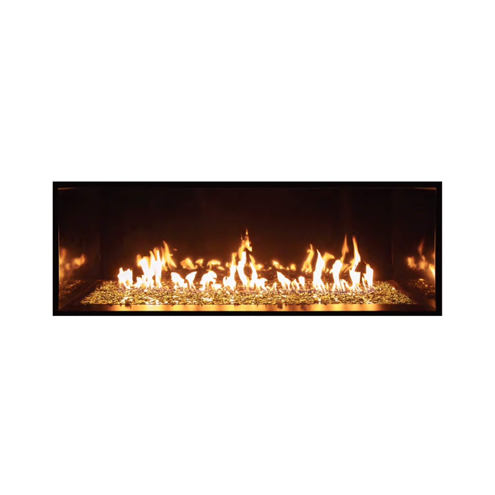 Summit 72-Inch Linear Fireplace With Bedrock [SML-72BR] (SAK92081) - The Vitality Estate