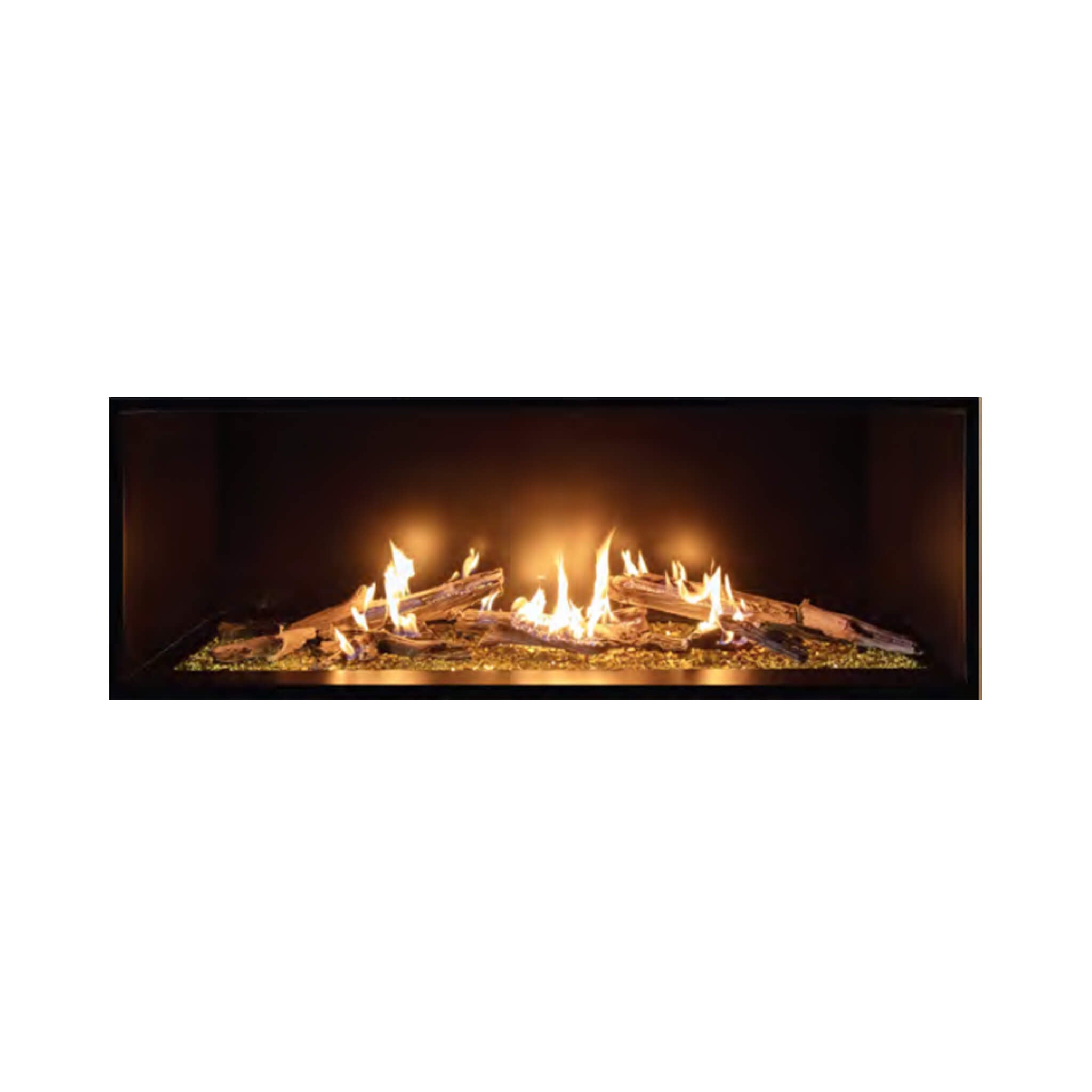Summit 72-Inch Linear Fireplace With Bedrock [SML-72BR] (SAK92081) - The Vitality Estate
